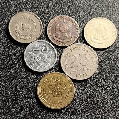 泉币菌-第98场-散币乐园场 各国散币 6枚