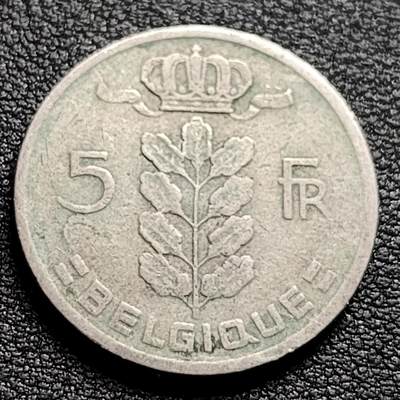 泉币菌-第97场-散币乐园场 - 比利时1958年5法郎铜镍币（佛兰芒文版BELGIË），谷物女神，24mm