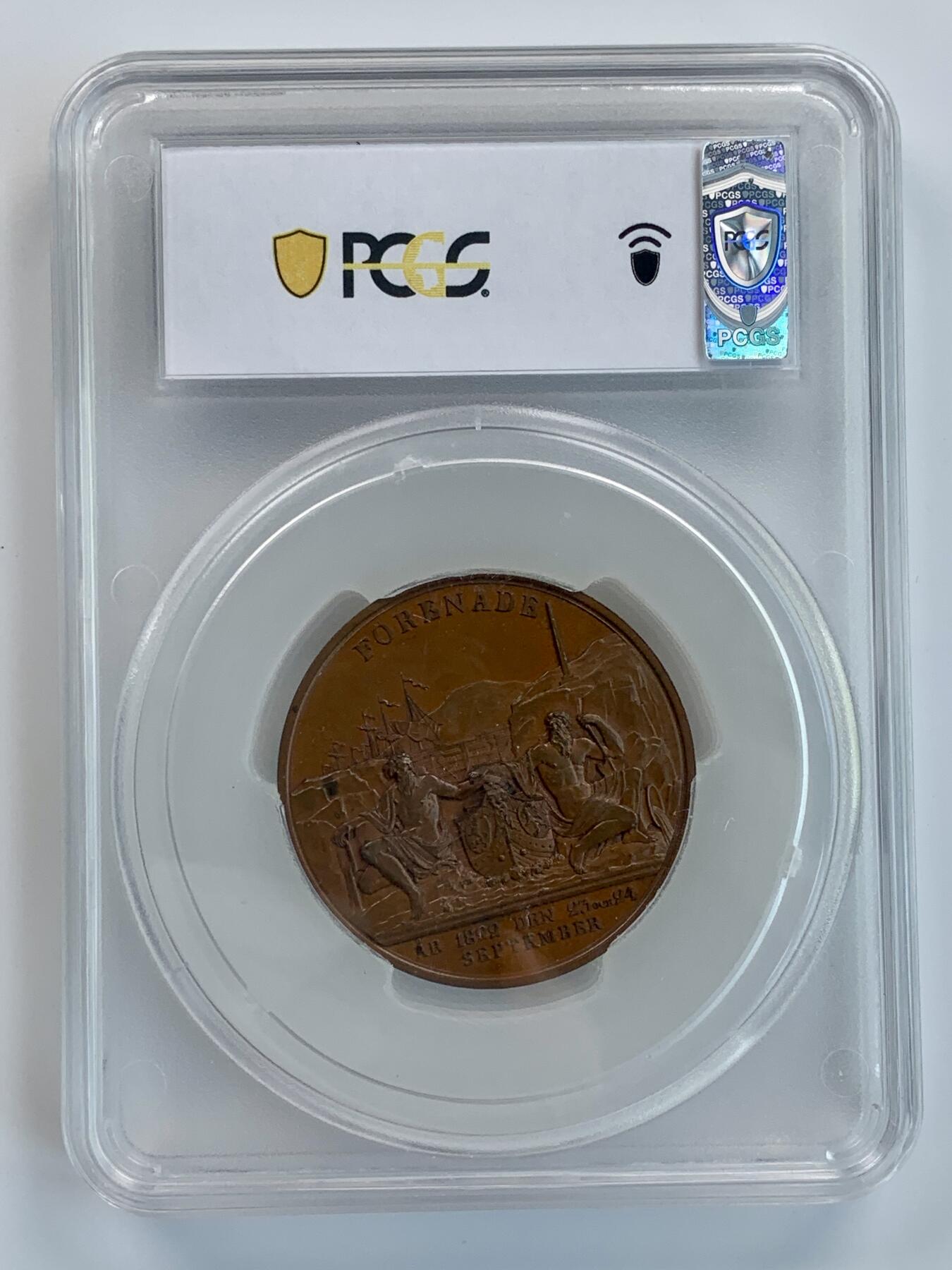 掌中浮雕-藏着的欧洲第034场 1822年瑞典卡尔十四世.约翰铜章，50mm