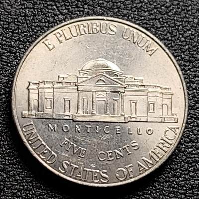 泉币菌-第98场-散币乐园场 原光UNC 美国2015年5美分纪念币 杰斐逊 及 故居蒙蒂塞洛庄园 21mm 