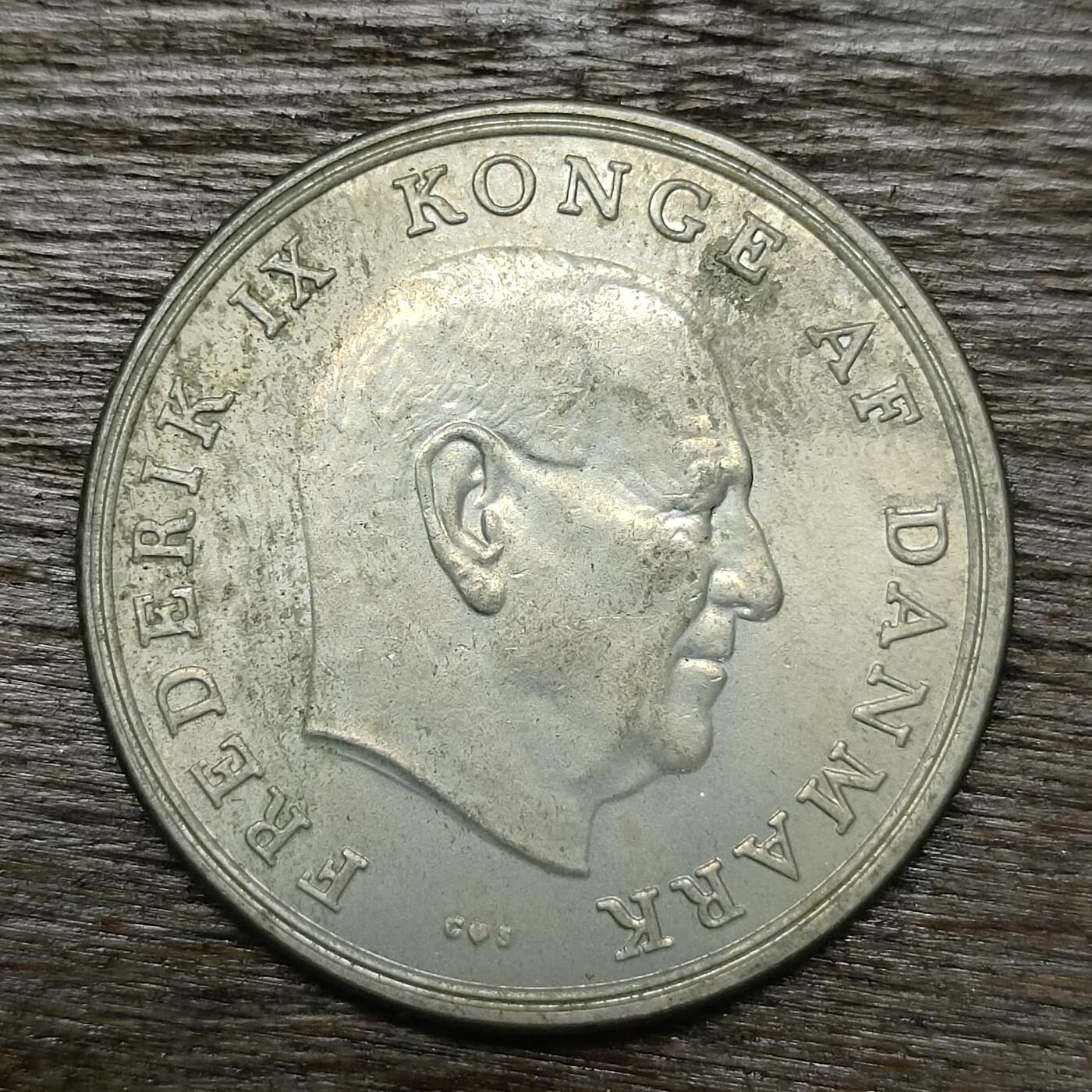 【铜匠收藏】★第131场★散币场，无佣金，30包邮。不满30元，支付5元运费。《接受代拍 代送NGC评级》 丹麦 1968年 5克朗 大镍币