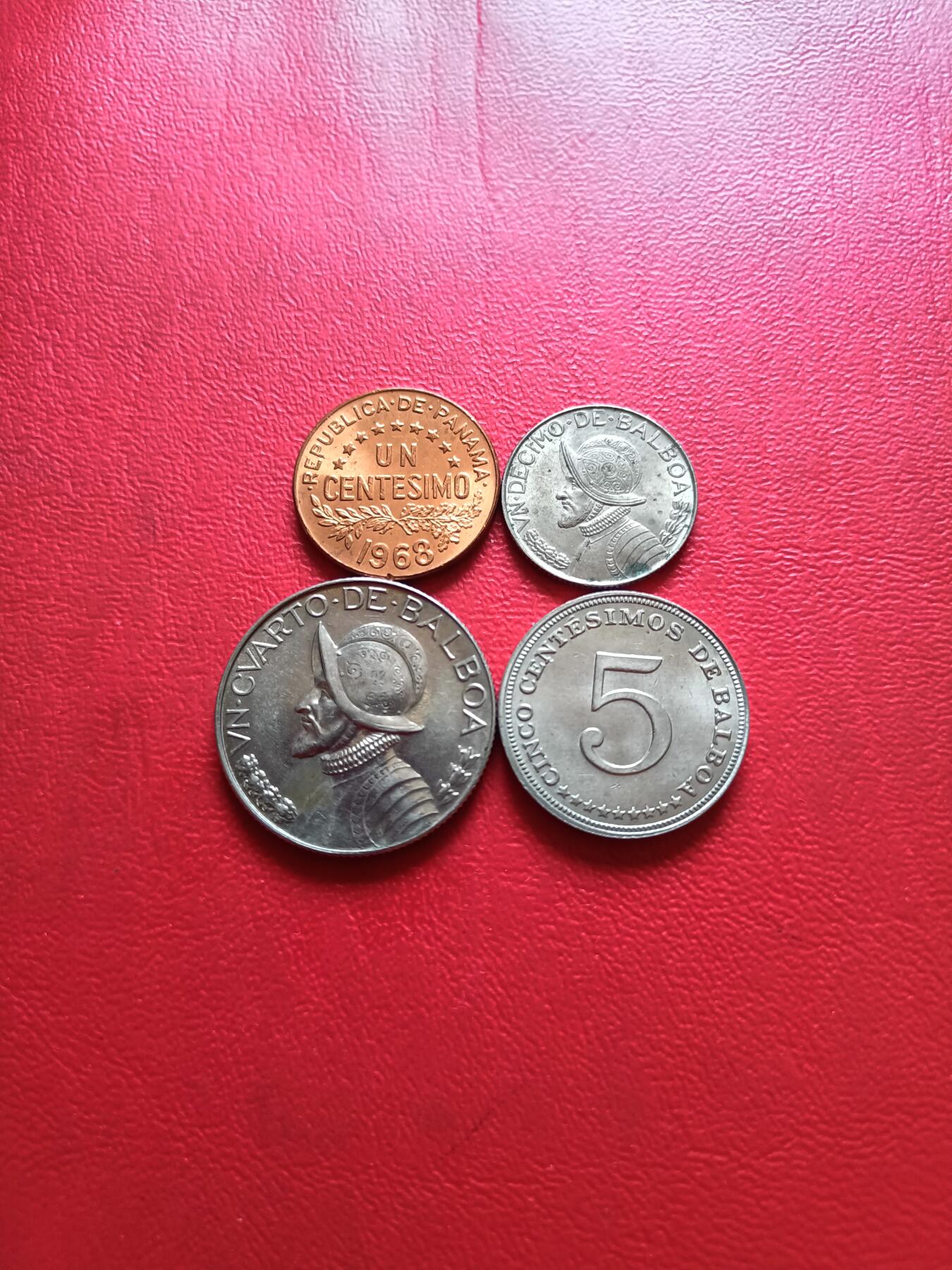 【云涧收藏】第五十七场 巴拿马1966年/68年1分～1/4巴博亚4枚