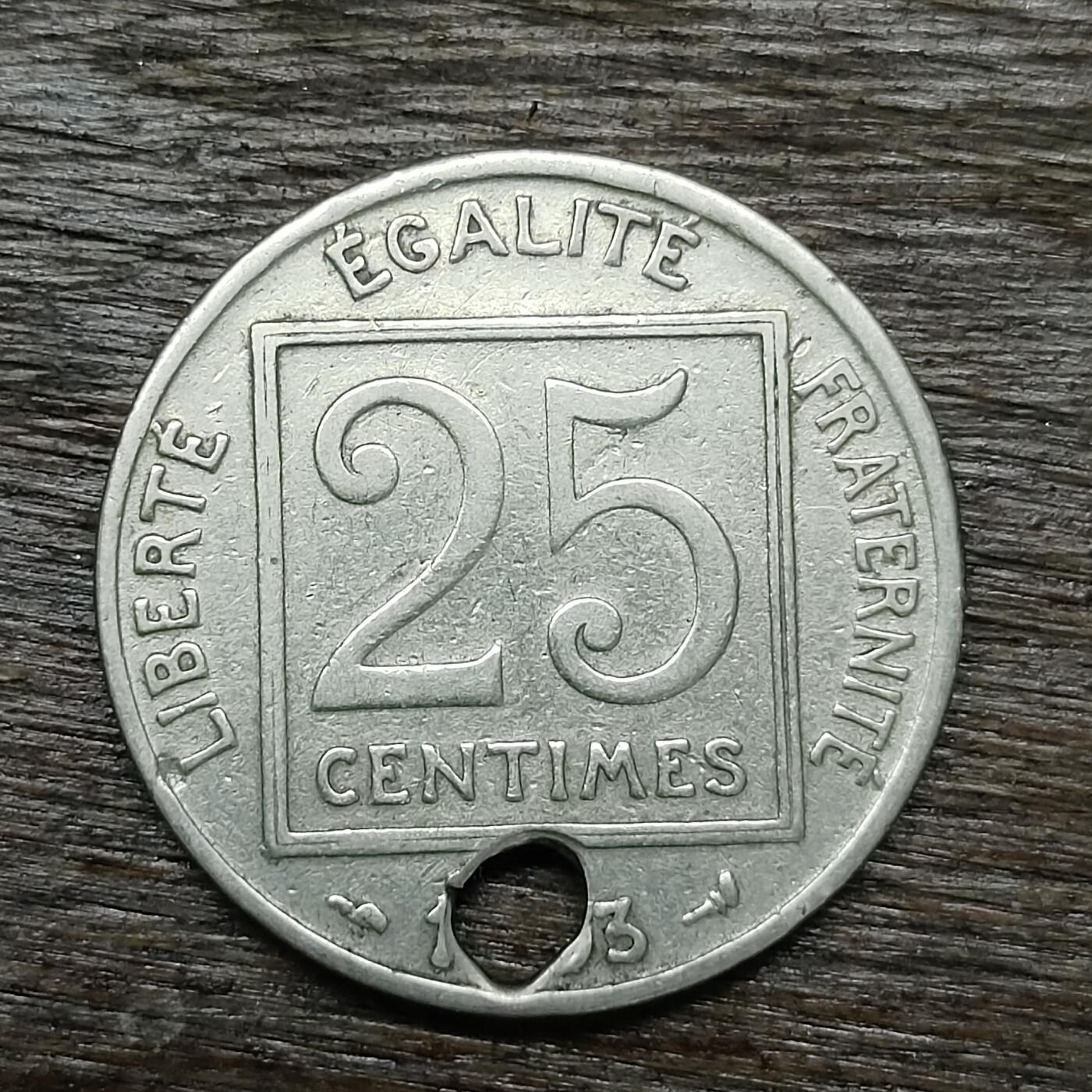 【铜匠收藏】★第131场★散币场，无佣金，30包邮。不满30元，支付5元运费。《接受代拍 代送NGC评级》 法国 25分 镍币