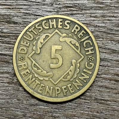 【铜匠收藏】★第131场★散币场，无佣金，30包邮。不满30元，支付5元运费。《接受代拍 代送NGC评级》 - 德国魏玛共和国 1924年 5芬尼 J厂 铜币