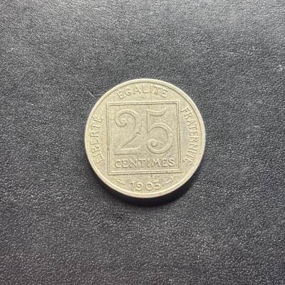 邮泉阁限时拍卖第二十二场 各国硬币专场（硬币在国外） - 法国1903年25分
