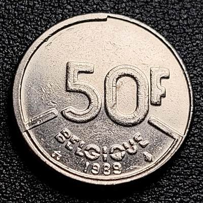 泉币菌-第100场-百场纪念 精品场 - 分裂的人格 博杜安 比利时50法郎 直径22.6MM 