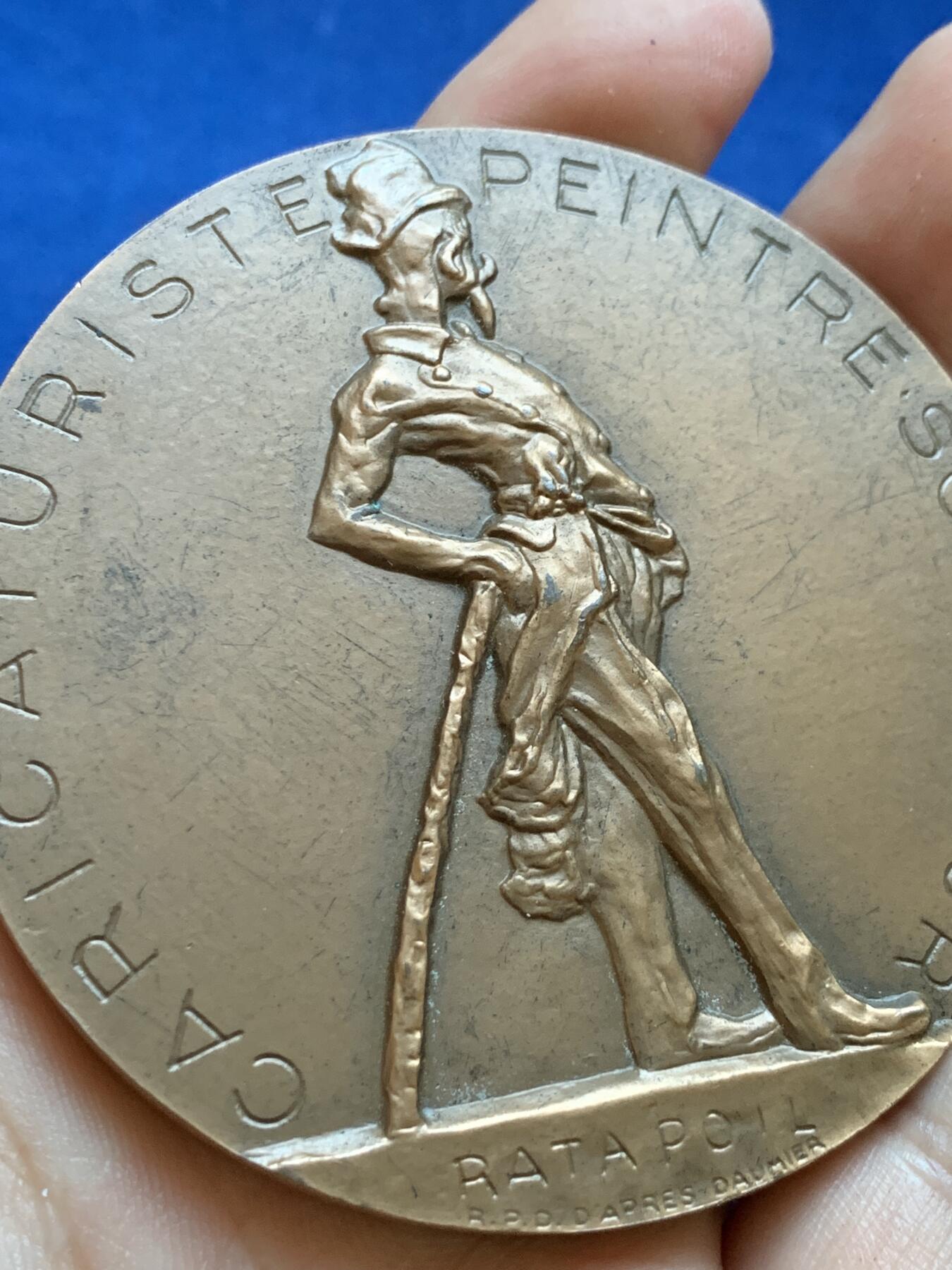 《竞宝斋》第413场 周日，周一，周二，3场连拍 （全场包邮） 霍诺雷·多米埃纪念铜章 带盒 166克 67.5mm