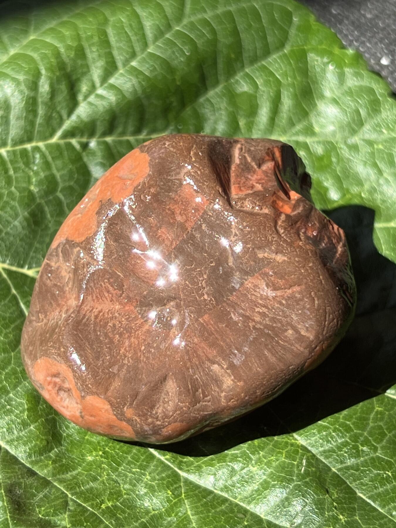 零元拍：南红玛瑙手把石。约92克，开口满肉，红色便暗，纯天然，独一无二的（天然原石不可避免有瑕疵，裂纹，介意勿拍）因为拍照环境以及光线的变化，颜色以实物为准。成品很美丽，原石亦魅力无穷。
