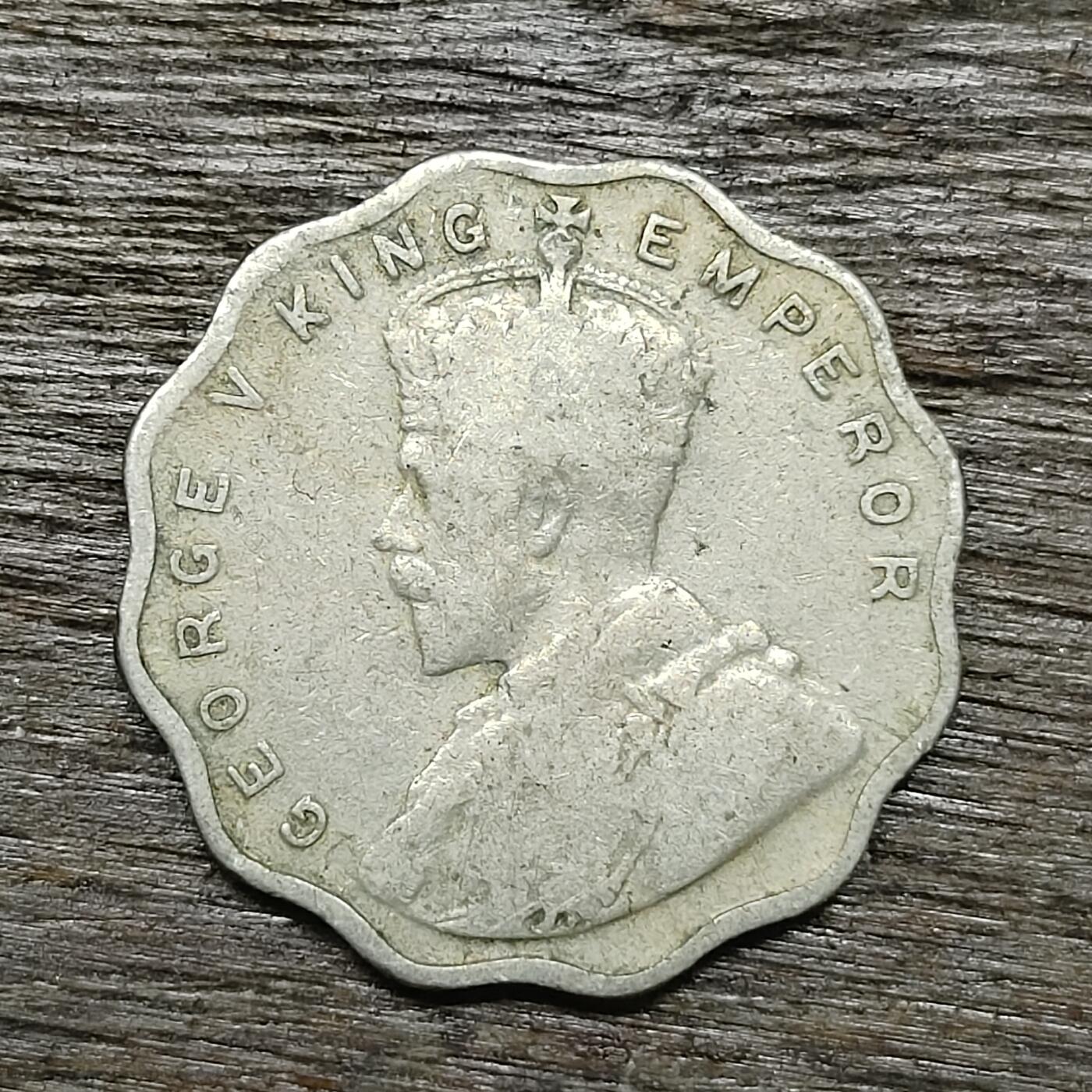 【铜匠收藏】★第131场★散币场，无佣金，30包邮。不满30元，支付5元运费。《接受代拍 代送NGC评级》 英属印度 1915年 乔治五世 1安娜 镍币