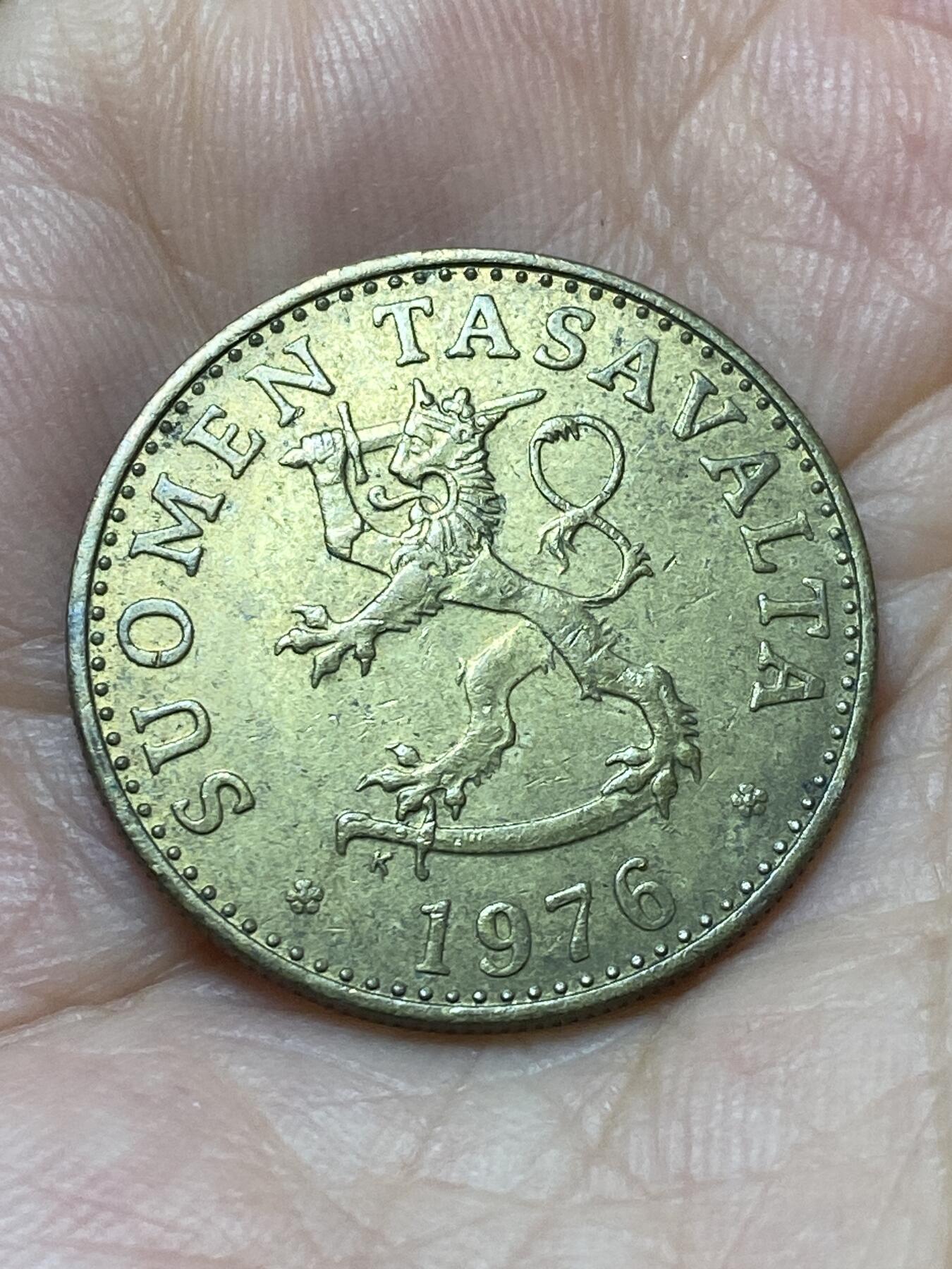 2025年第八十三场(总第一百零九场）外国好品散币(免佣金) 芬兰🇫🇮1976年50盆尼(K标)