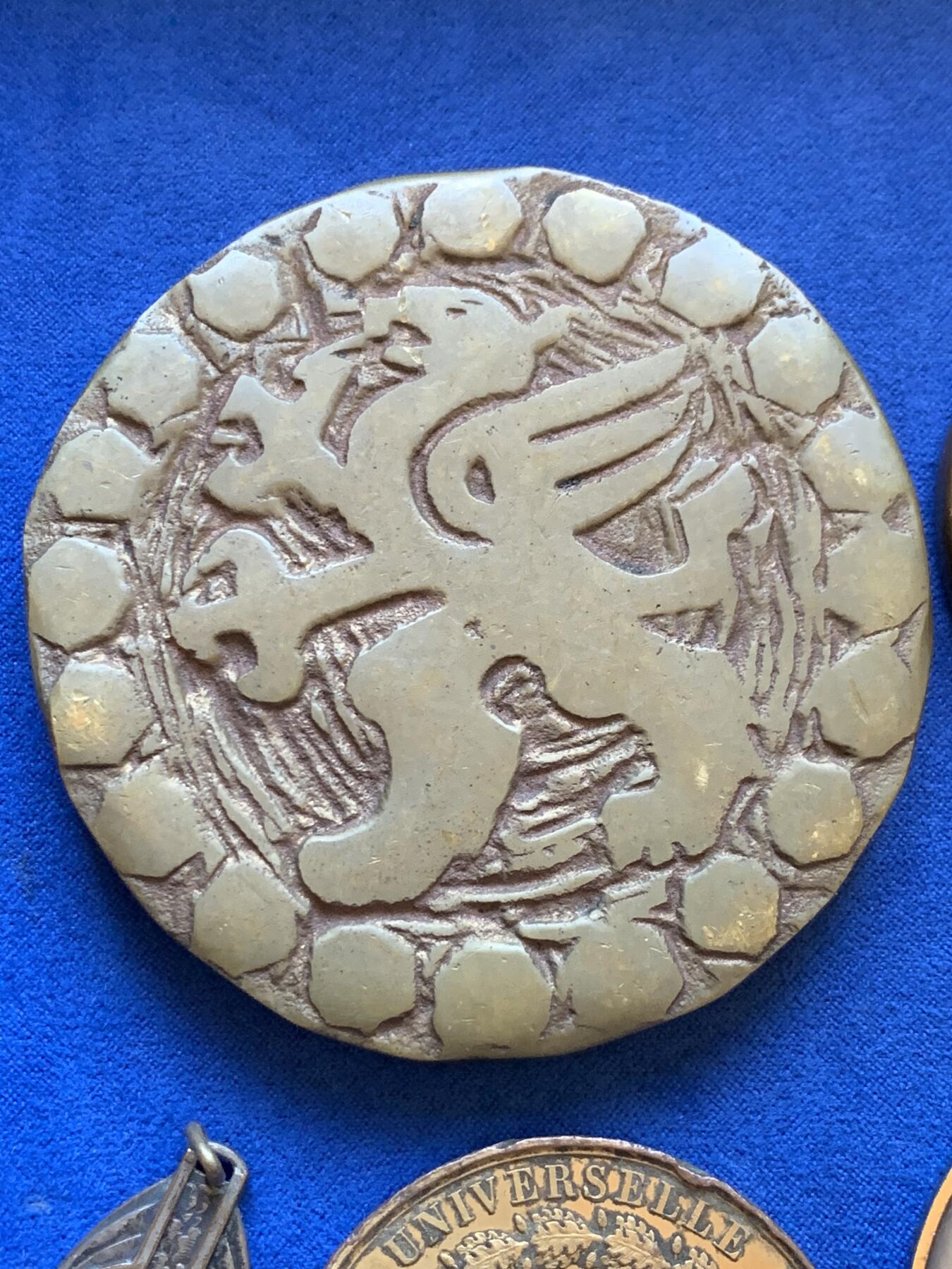 《竞宝斋》第413场 周日，周一，周二，3场连拍 （全场包邮） 法国铜章八枚 总重约450克