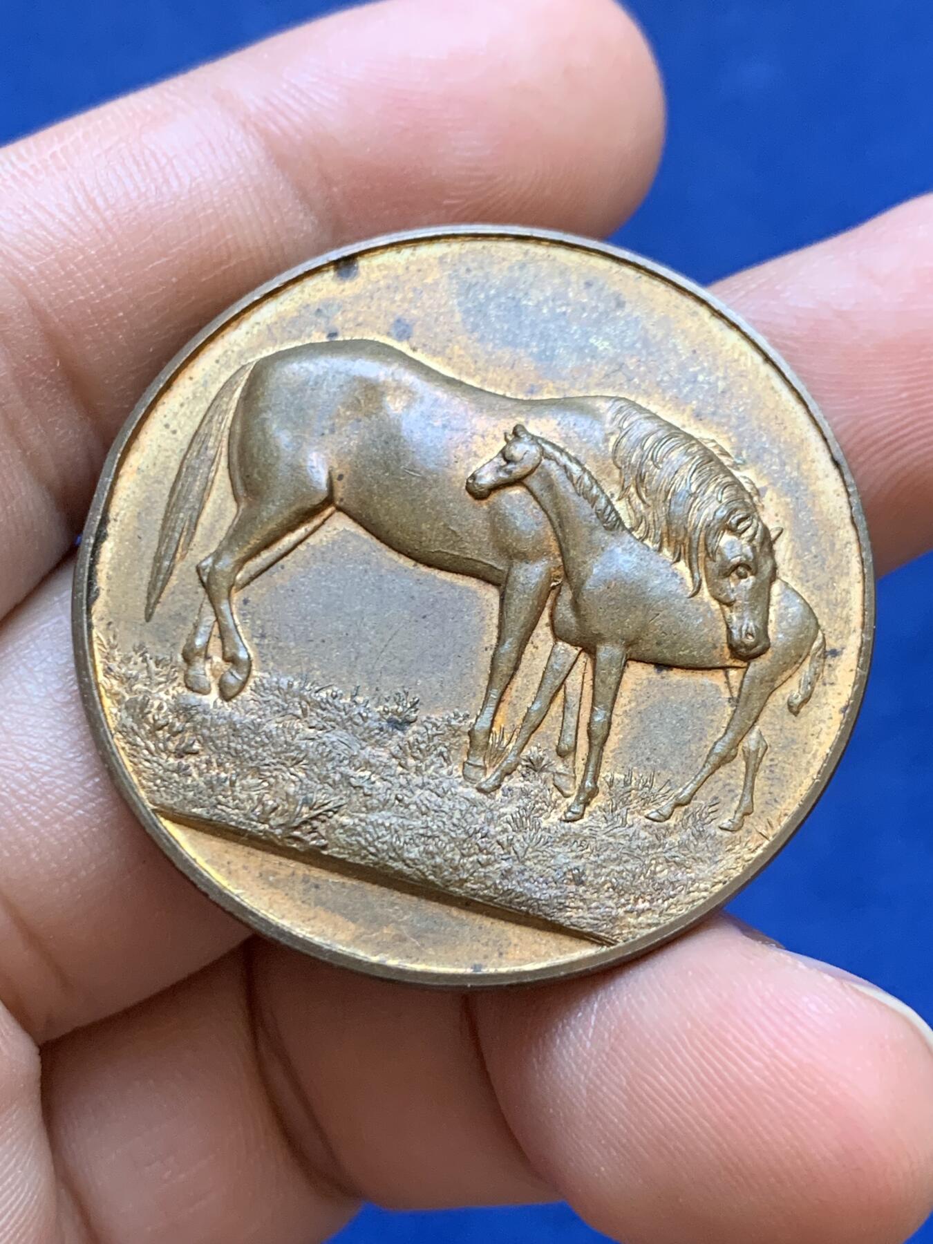 《竞宝斋》第413场 周日，周一，周二，3场连拍 （全场包邮） 英国畜牧铜章，25.03g，38.3mm