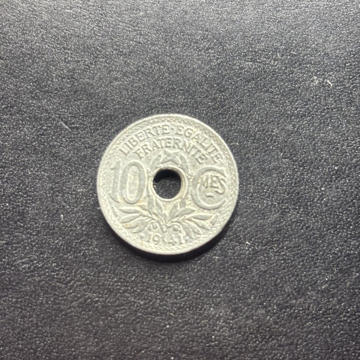 邮泉阁限时拍卖第二十二场 各国硬币专场（硬币在国外） 法国1941年10分