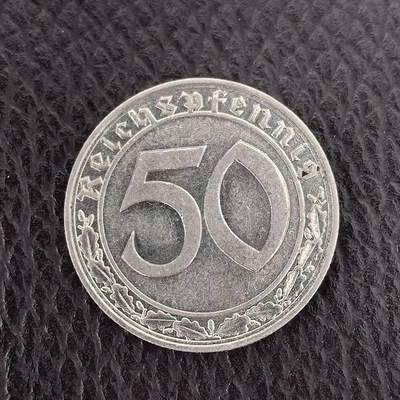 道一币馆币章第一百四十三场 - 辣脆德国1938年50芬尼
