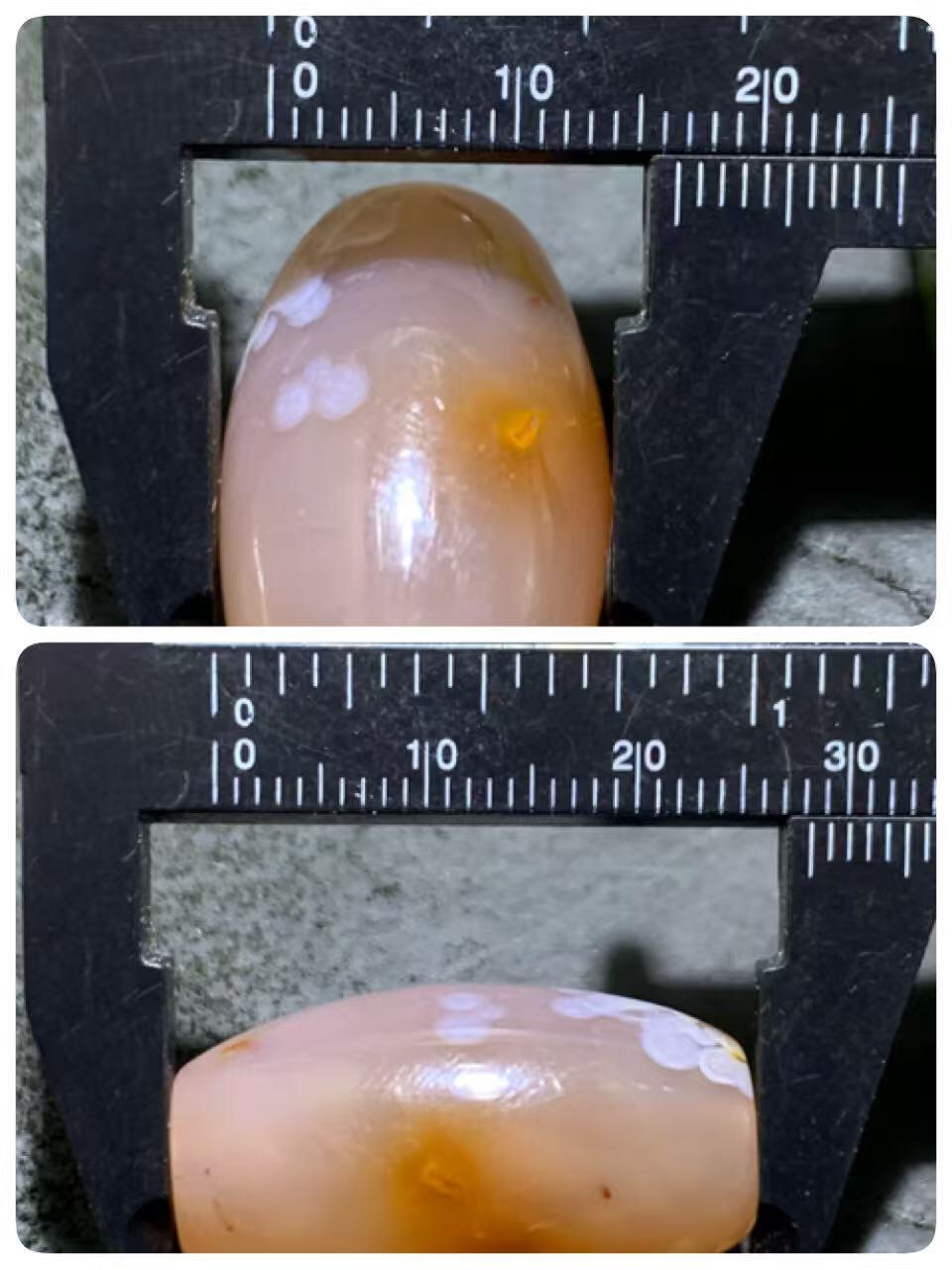 精美冰粉冻料气泡纹战国红玛瑙桶珠一个