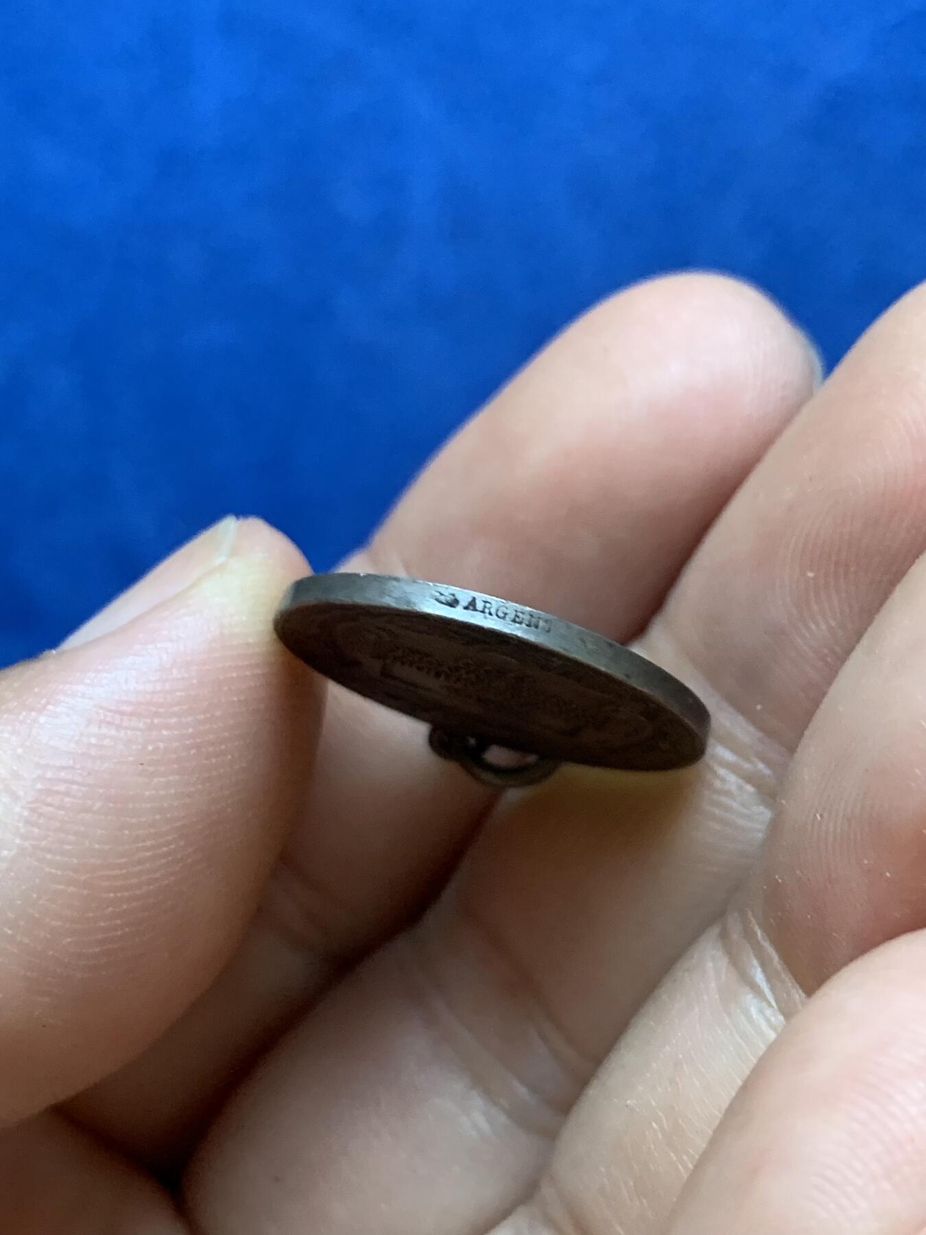 《竞宝斋》第413场 周日，周一，周二，3场连拍 （全场包邮） 法国勒阿弗尔-美国纽约跨大西洋航运银章，4.64g，20.8mm，丰饶角边铭