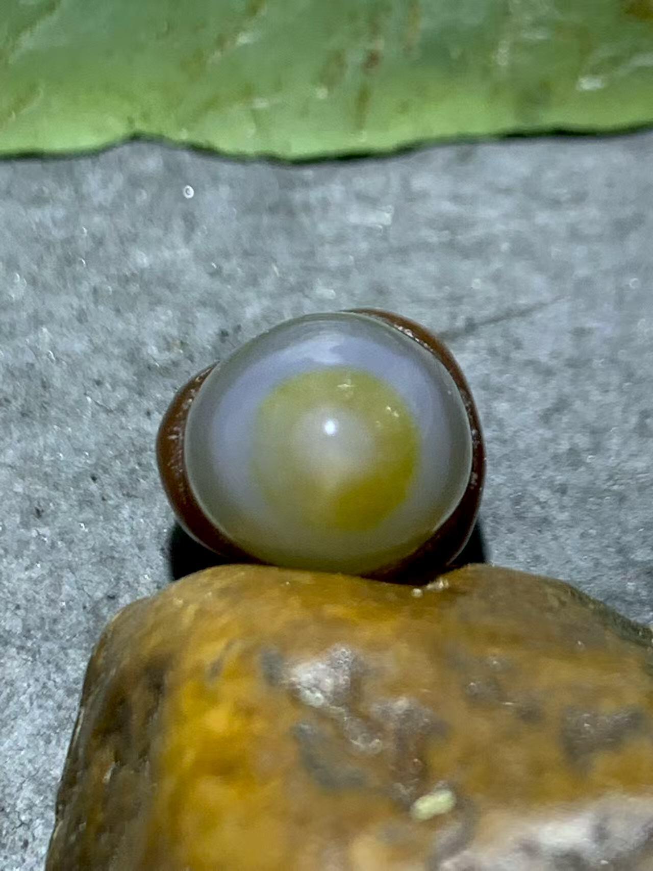 高玉化巴西玛瑙手工俏色巧雕随形橡果吊坠一个