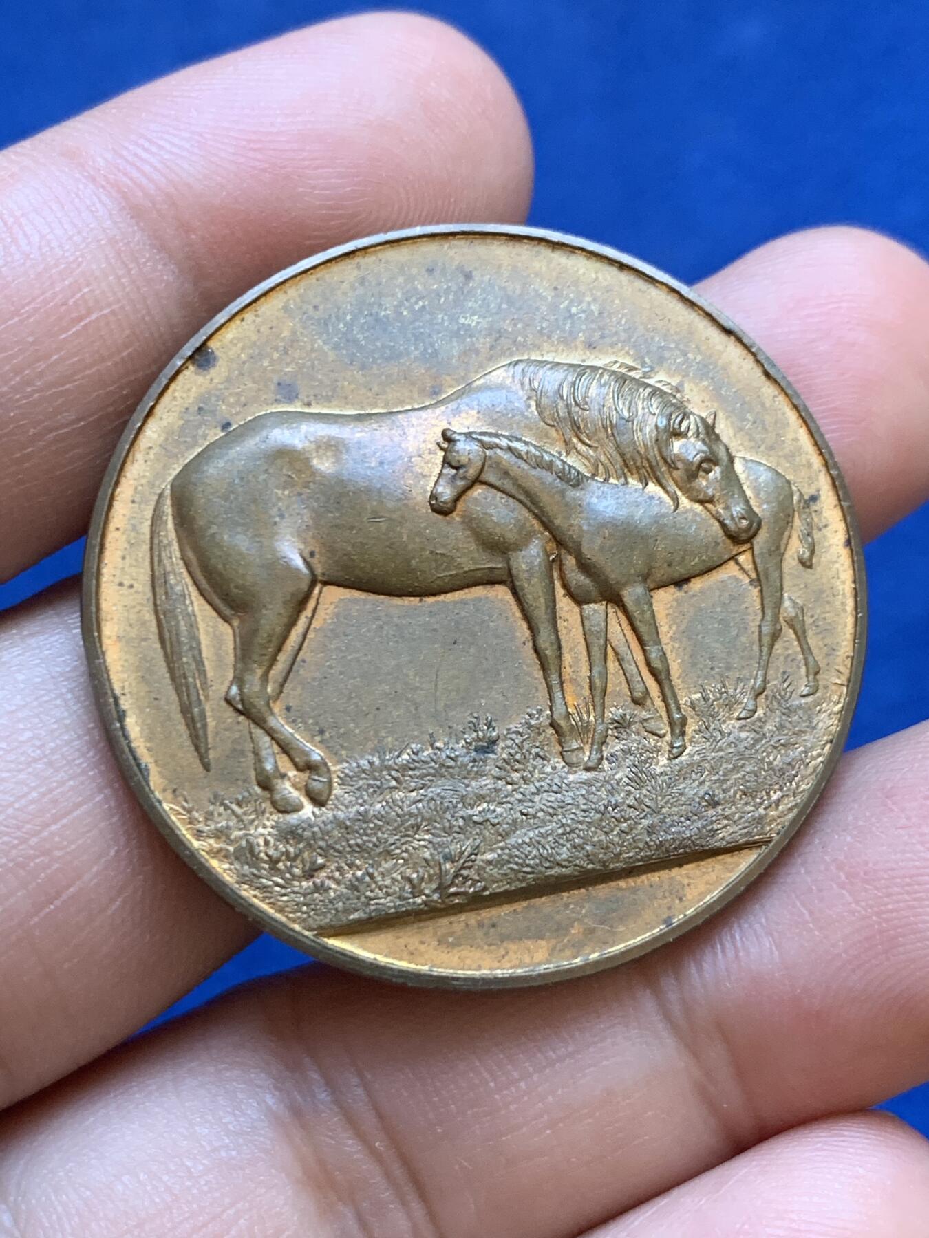 《竞宝斋》第413场 周日，周一，周二，3场连拍 （全场包邮） 英国畜牧铜章，25.03g，38.3mm