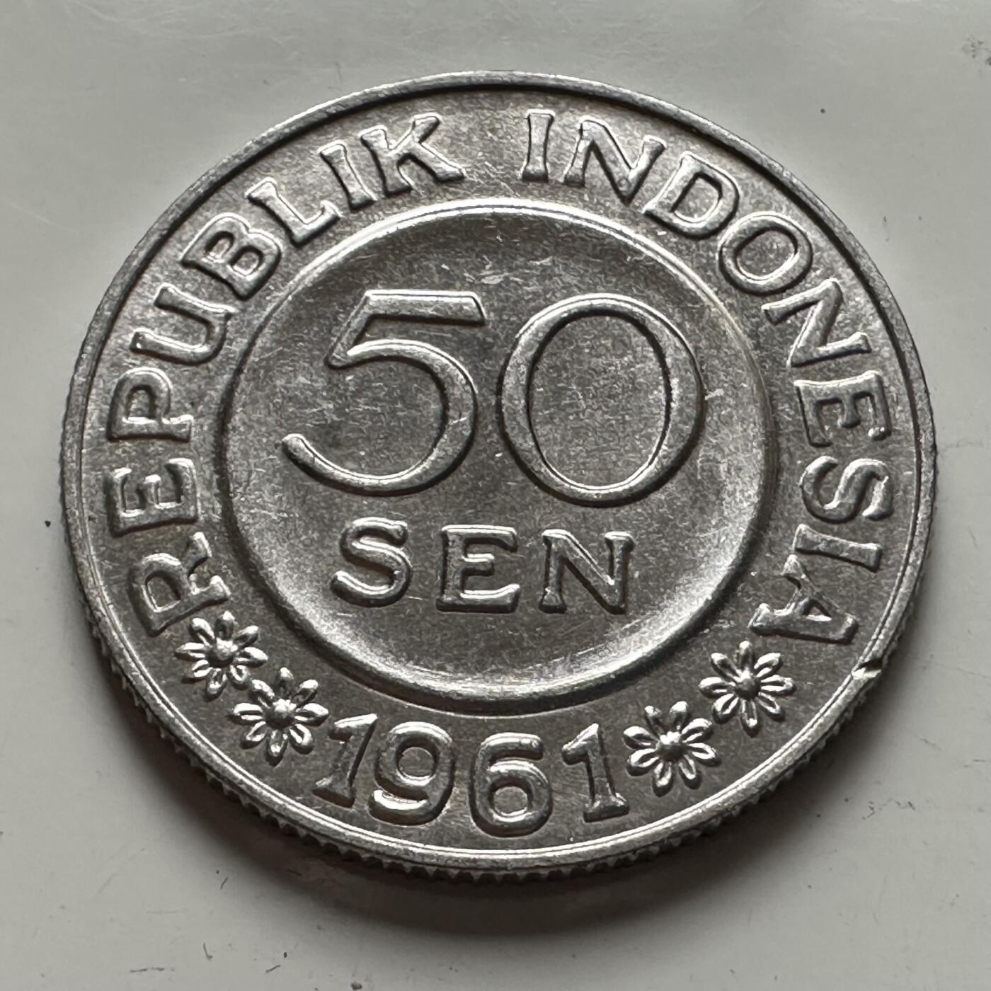 🌹外币初藏🌹🐯2025年第93场  每周二四六晚8️⃣点 接代拍 印尼1961年50分b