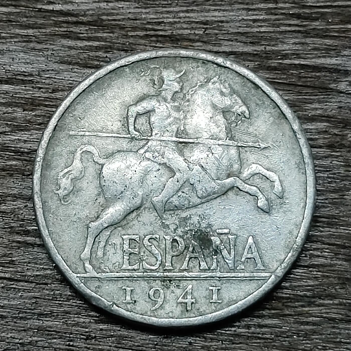 【铜匠收藏】★第131场★散币场，无佣金，30包邮。不满30元，支付5元运费。《接受代拍 代送NGC评级》 西班牙 1941年 10分 铝币