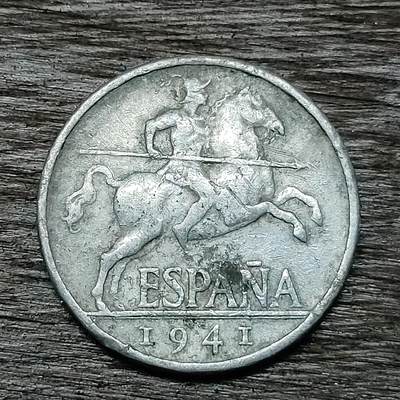 【铜匠收藏】★第131场★散币场，无佣金，30包邮。不满30元，支付5元运费。《接受代拍 代送NGC评级》 - 西班牙 1941年 10分 铝币