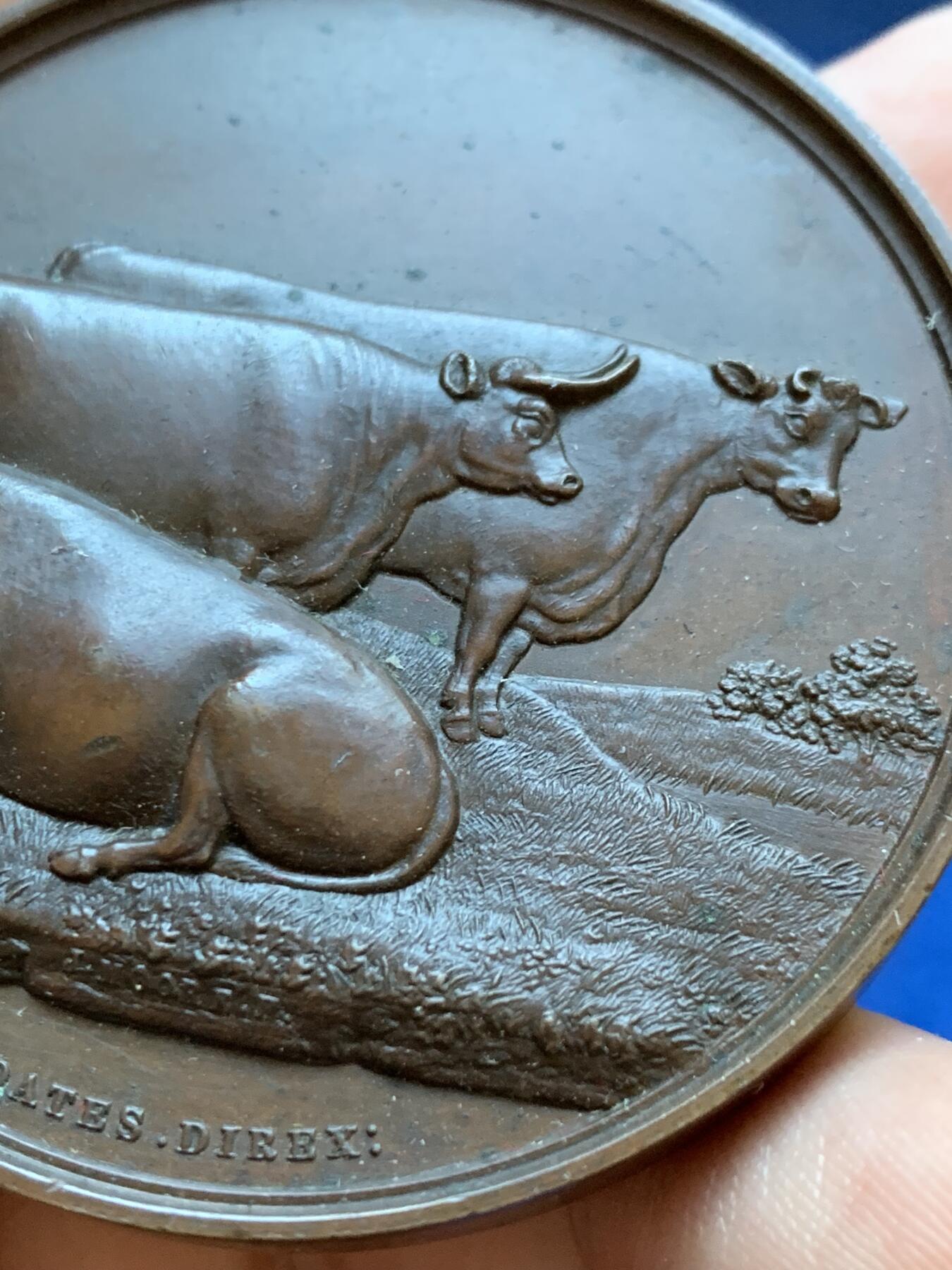 《竞宝斋》第413场 周日，周一，周二，3场连拍 （全场包邮） 英国坎特伯雷牧民协会铜章，80.5g，55mm