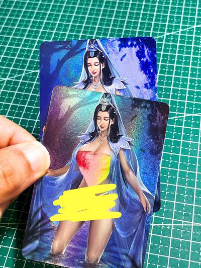 【关注参拍有赠卡】显眼宝29期  奇奇怪怪专场 - 嘎嘎鸭卡牌   经典对卡系列  艺术对卡  古风 一对2张   折光彩闪小卡尺寸  60*87