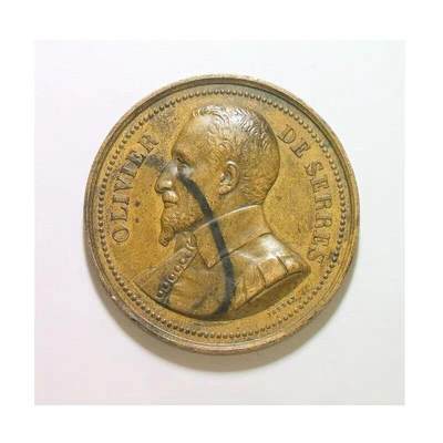 法国1900年前后 德塞雷斯高浮雕精制大铜章 40MM - 法国1900年前后 德塞雷斯高浮雕精制大铜章 40MM