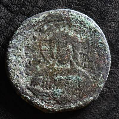 【良泉】【国庆精品场】10月2日晚19.30点开拍！ 222组，西方古代钱币、印章专场 - 公元976-1025年【拜占庭】 巴西尔二世和君士坦丁八世共治时期，A类无名富力，大铜币，8.93克