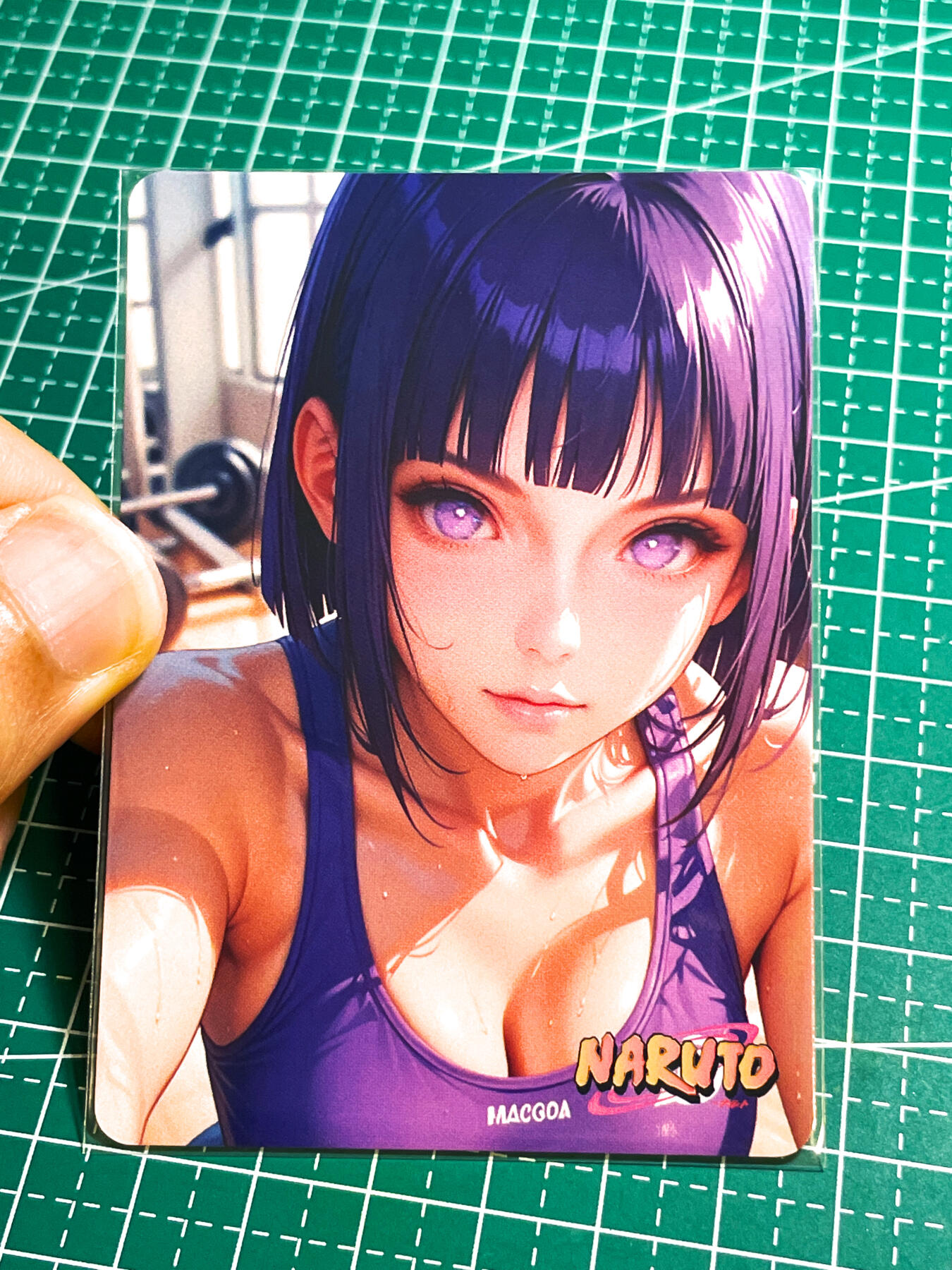 【关注参拍有赠卡】显眼宝29期  奇奇怪怪专场 狐狸卡卡     动漫漫画人物单卡系列  健身雏田   共1张   折光彩闪工艺  大卡尺寸  63*88（反面图好）
