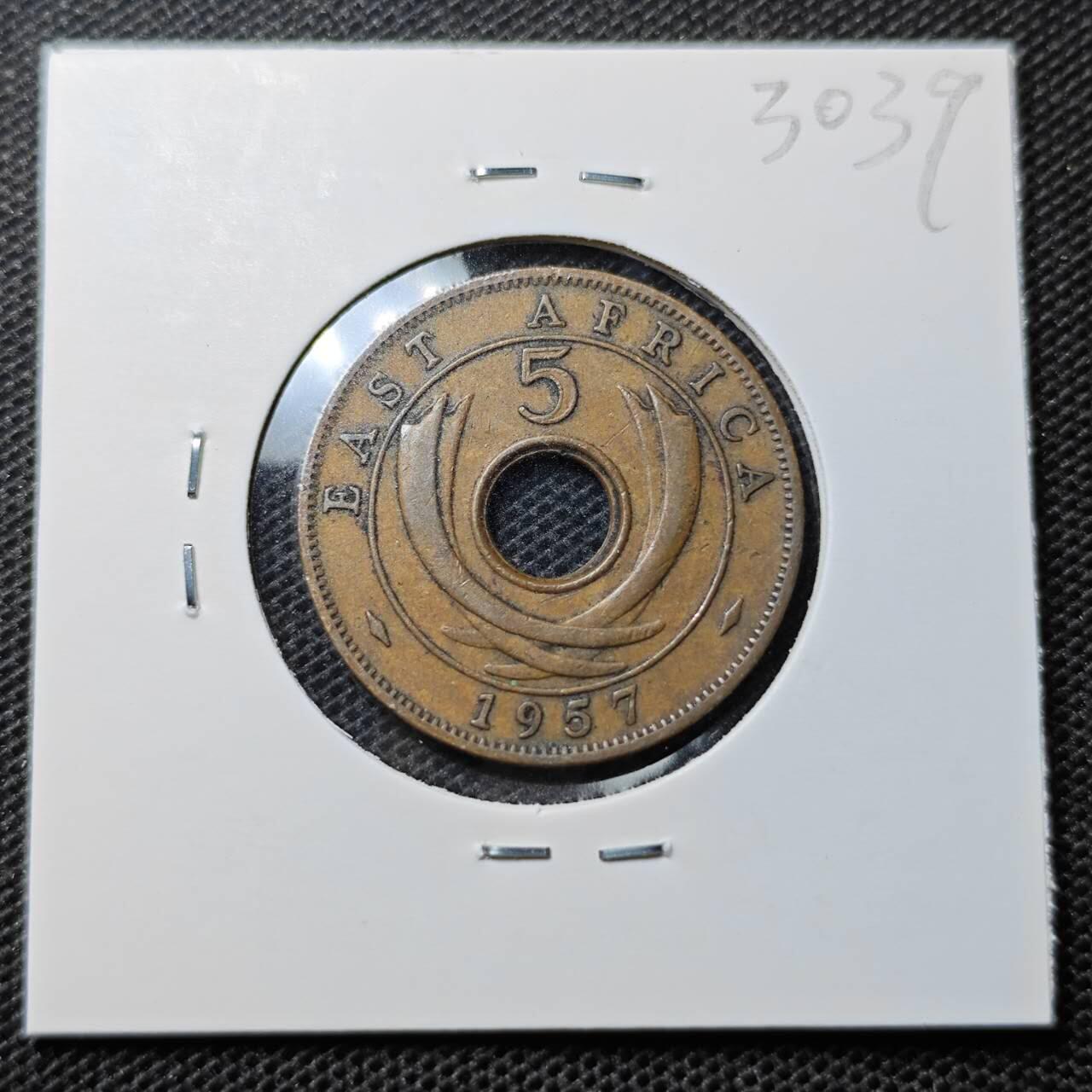 KK钱币收藏小铺 第330期 2月预留时间 周末发货  1957英属东非5分铜币