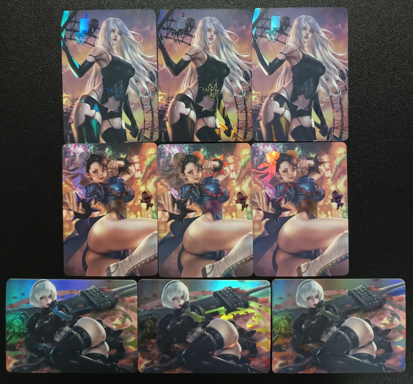 天玑星卡拍第117期《8.28周四截拍》持续收拍收评中 满赠卡需备注 动漫美女 彩闪 九张 自制卡