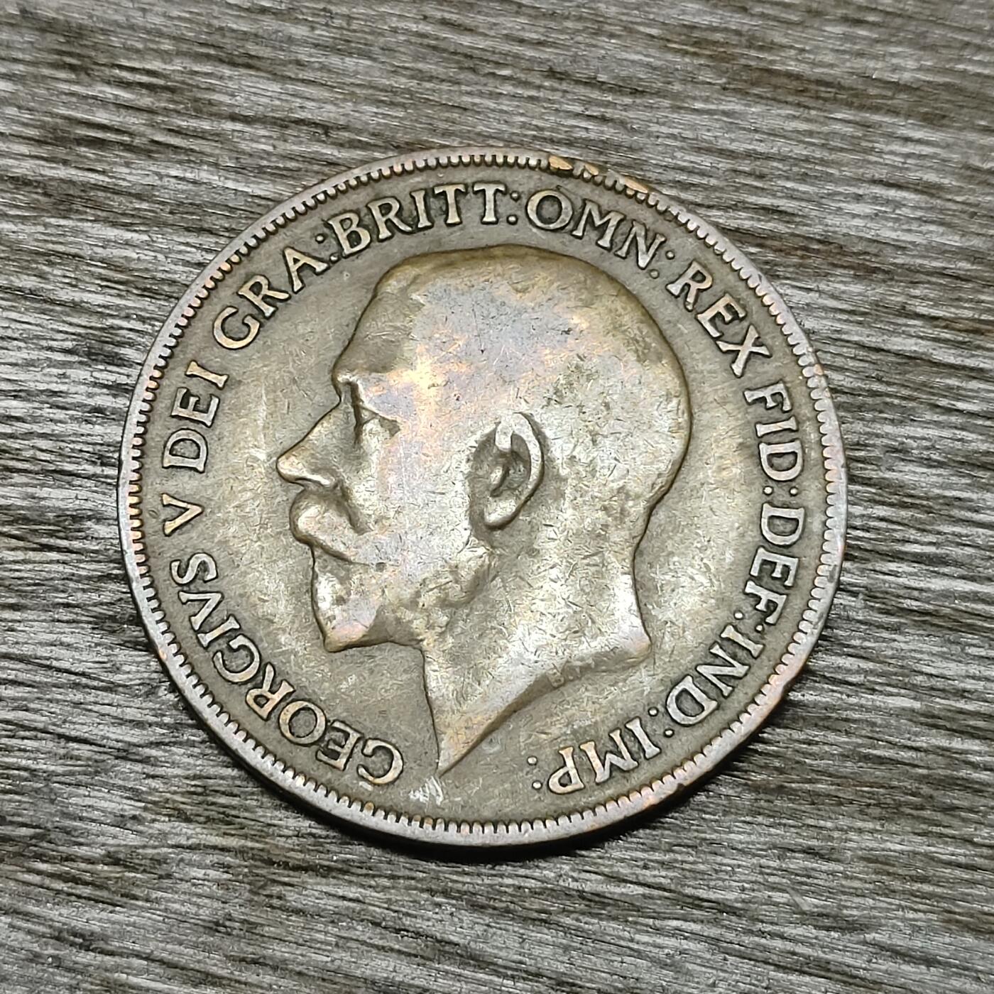 【铜匠收藏】★第131场★散币场，无佣金，30包邮。不满30元，支付5元运费。《接受代拍 代送NGC评级》  英国 1920年 1便士