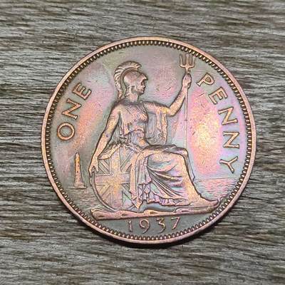 【铜匠收藏】★第131场★散币场，无佣金，30包邮。不满30元，支付5元运费。《接受代拍 代送NGC评级》 - 英国 1937年 1便士