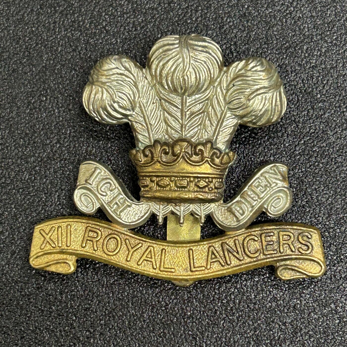 西秦中古拍卖第五十六期 英国二战第十二皇家枪骑兵团帽徽