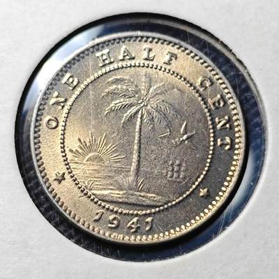 KK钱币收藏小铺 第330期 2月预留时间 周末发货 - 1941利比里亚1分 好品 
