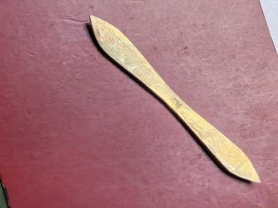 民国双尖压发簪银贴金 民国双尖压发簪银贴金