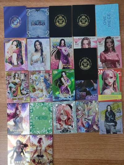 卡迷第5期，清仓 - 自制卡 各路海贼王女卡 背面朝上放的是清凉版
