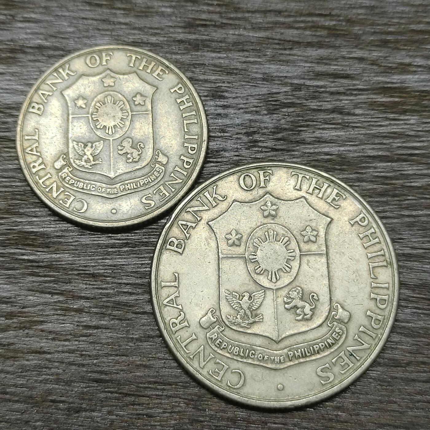 【铜匠收藏】★第131场★散币场，无佣金，30包邮。不满30元，支付5元运费。《接受代拍 代送NGC评级》 菲律宾 1966年25分 1964年50分 共两枚