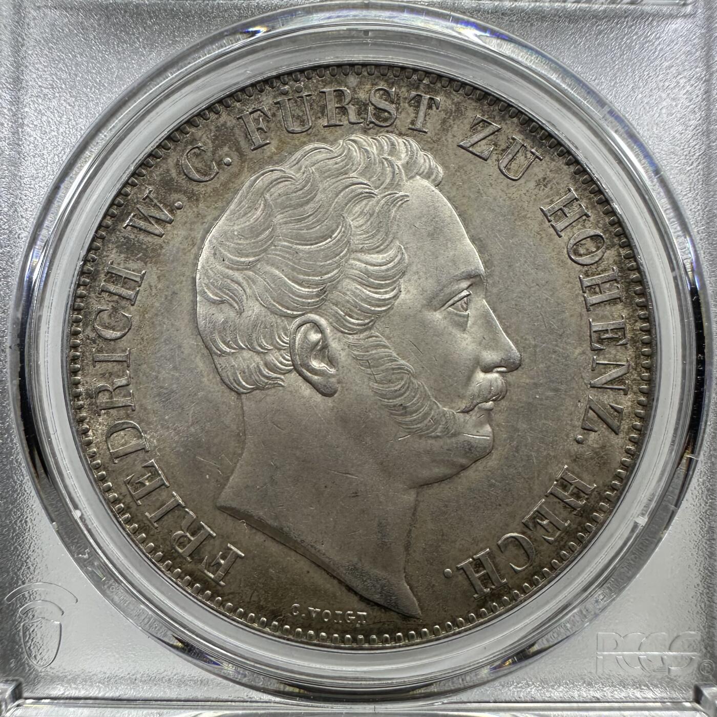 1844年德国黑兴根泰勒银币PCGS MS62
