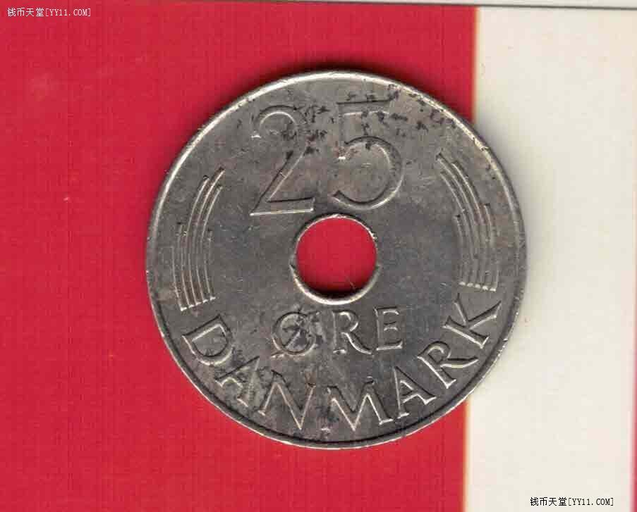 丹麦1979年25欧尔 实物如图 八五品