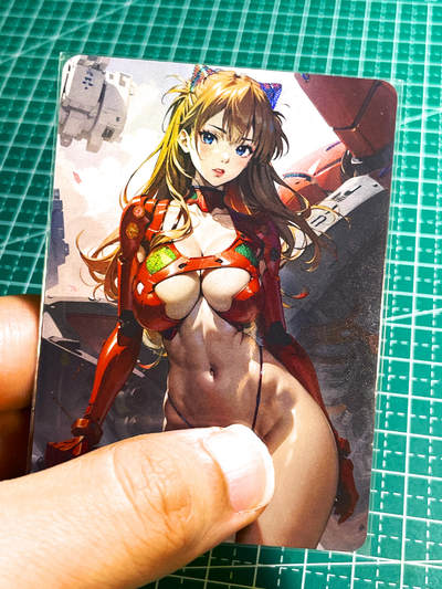 【关注参拍有赠卡】显眼宝29期  奇奇怪怪专场 - 狐狸卡卡     动漫漫画人物单卡系列  eva   共2张   折光彩闪工艺  大卡尺寸  63*88