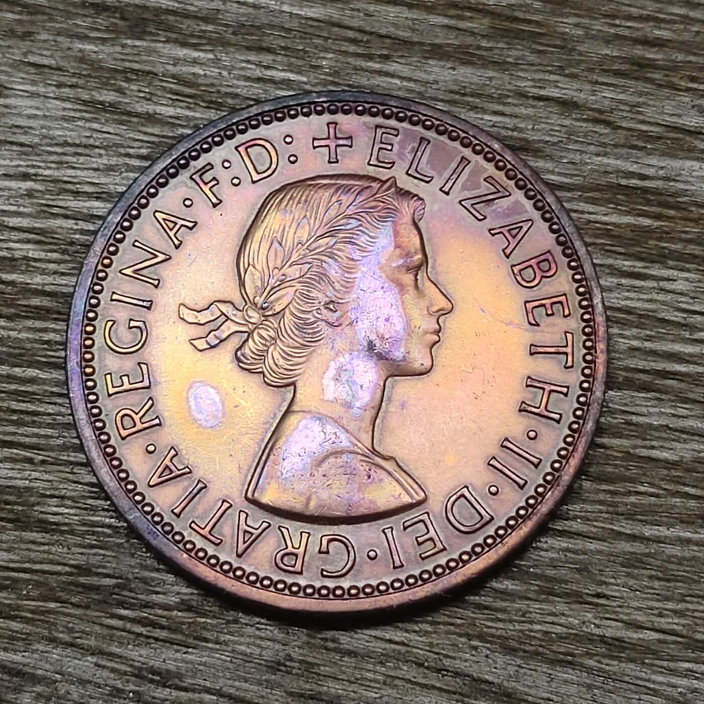 【铜匠收藏】★第131场★散币场，无佣金，30包邮。不满30元，支付5元运费。《接受代拍 代送NGC评级》 1967年 英国 半便士 