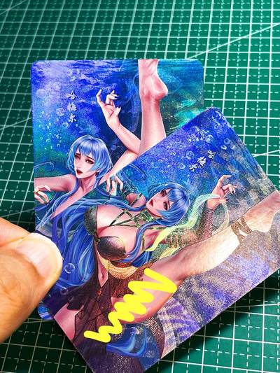 【关注参拍有赠卡】显眼宝29期  奇奇怪怪专场 - 嘎嘎鸭卡牌   经典对卡系列  艺术对卡  哈梅尔 一对2张   折光彩闪小卡尺寸  60*87