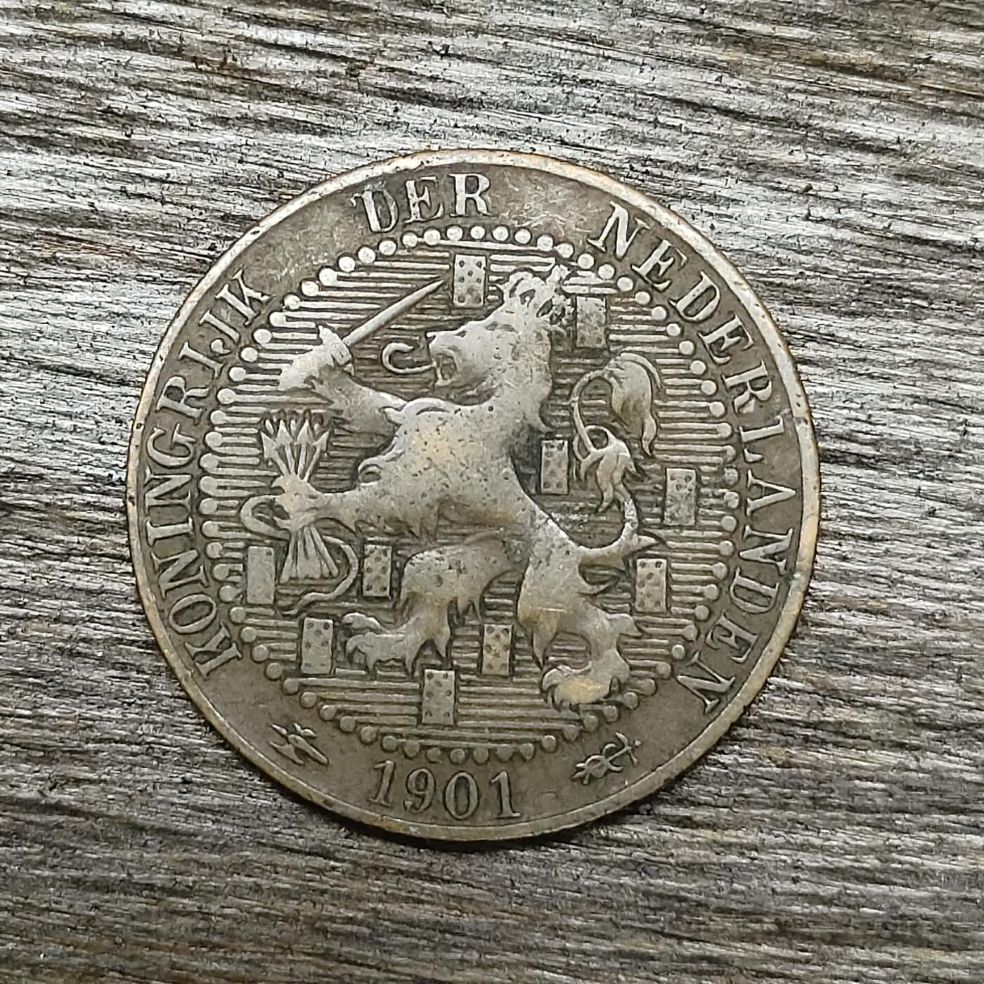 【铜匠收藏】★第131场★散币场，无佣金，30包邮。不满30元，支付5元运费。《接受代拍 代送NGC评级》 荷兰 1901年 1分 青铜币