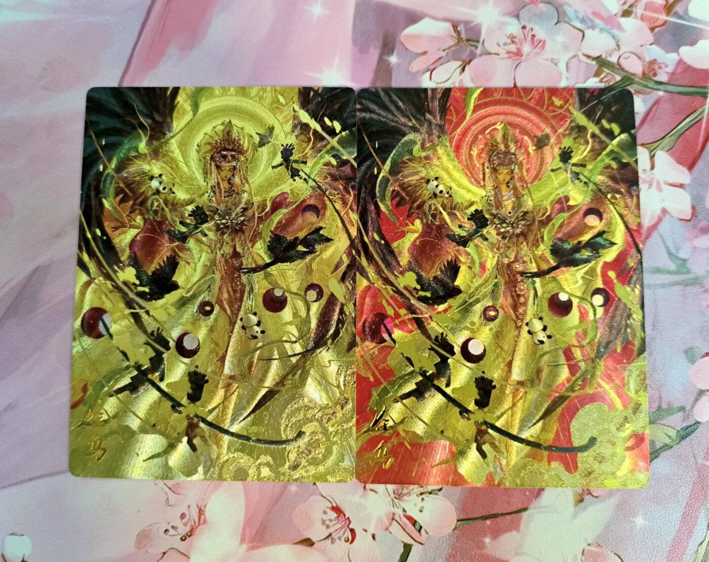 龙虎卡牌第五十二场，小坏熊，你真坏 （无佣金，满120包邮，欢迎送拍） 粗闪2张 玉玉卿 金乌（原色+异色）一对