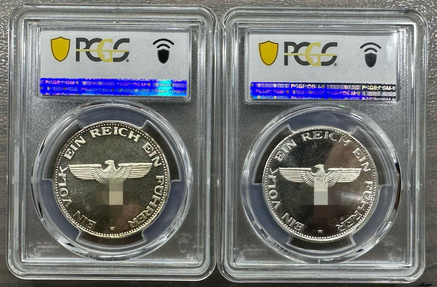 1945年德国阿道夫铜镀银纪念章PCGS sp65/67