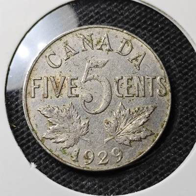 KK钱币收藏小铺 第330期 2月预留时间 周末发货 -  1929加拿大乔五5分