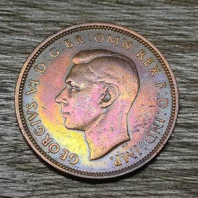 【铜匠收藏】★第131场★散币场，无佣金，30包邮。不满30元，支付5元运费。《接受代拍 代送NGC评级》 - 英国 1944年 半便士