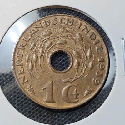 KK钱币收藏小铺 第330期 2月预留时间 周末发货 -  1939荷属东印度1分铜币